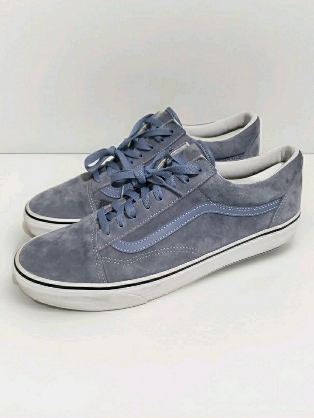 Vans Old Skool Eco Dry Suede Shoes Men’s 11.5 W 13 Blue Grey 751505 Well Kept...